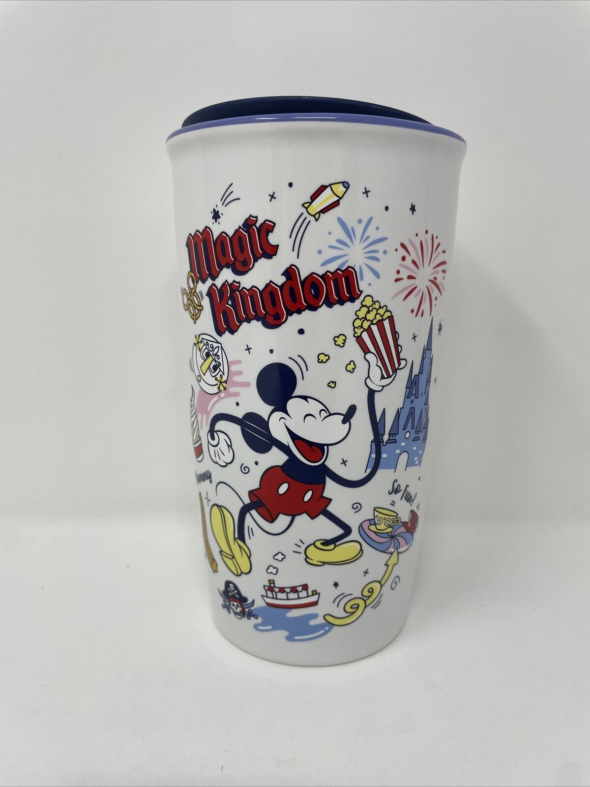 Disney Parks 2023 Magic Kingdom Park Icons Mickey Ceramic Tumbler Cup Starbucks