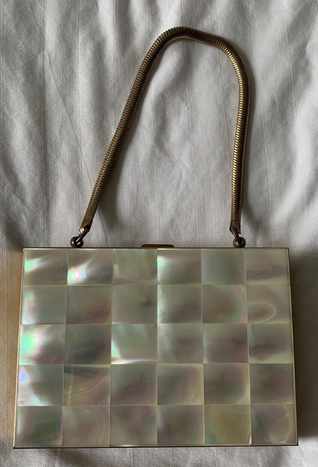 Vintage Art Deco Mother of Pearl Cosmetic Purse