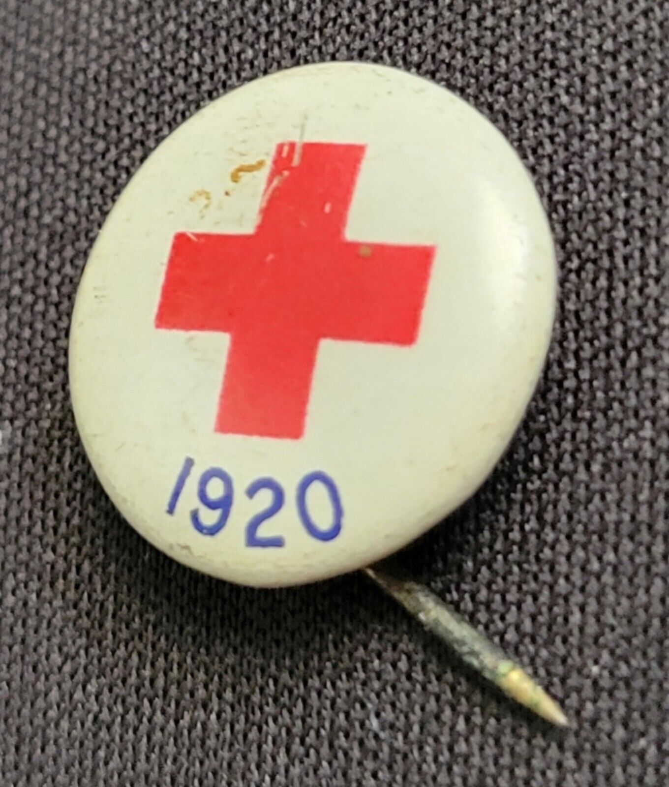 Antique 1920 Red Cross Pin Button