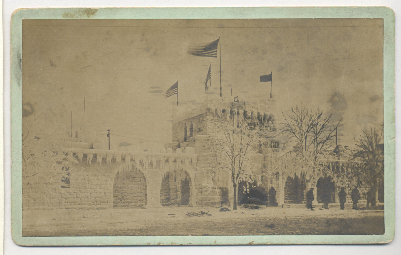1899 ICE PALACE NIAGARA FALLS, N. Y. Cabinet Photo with PRESENTATION INSCRIPTION