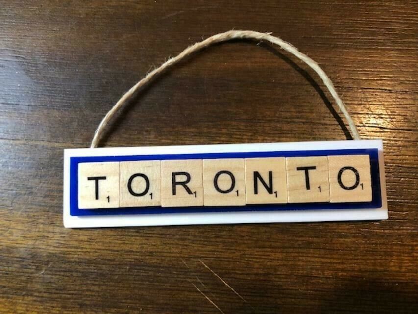 Toronto Argonauts CFL Scrabble Tiles Christmas Ornament Handmade
