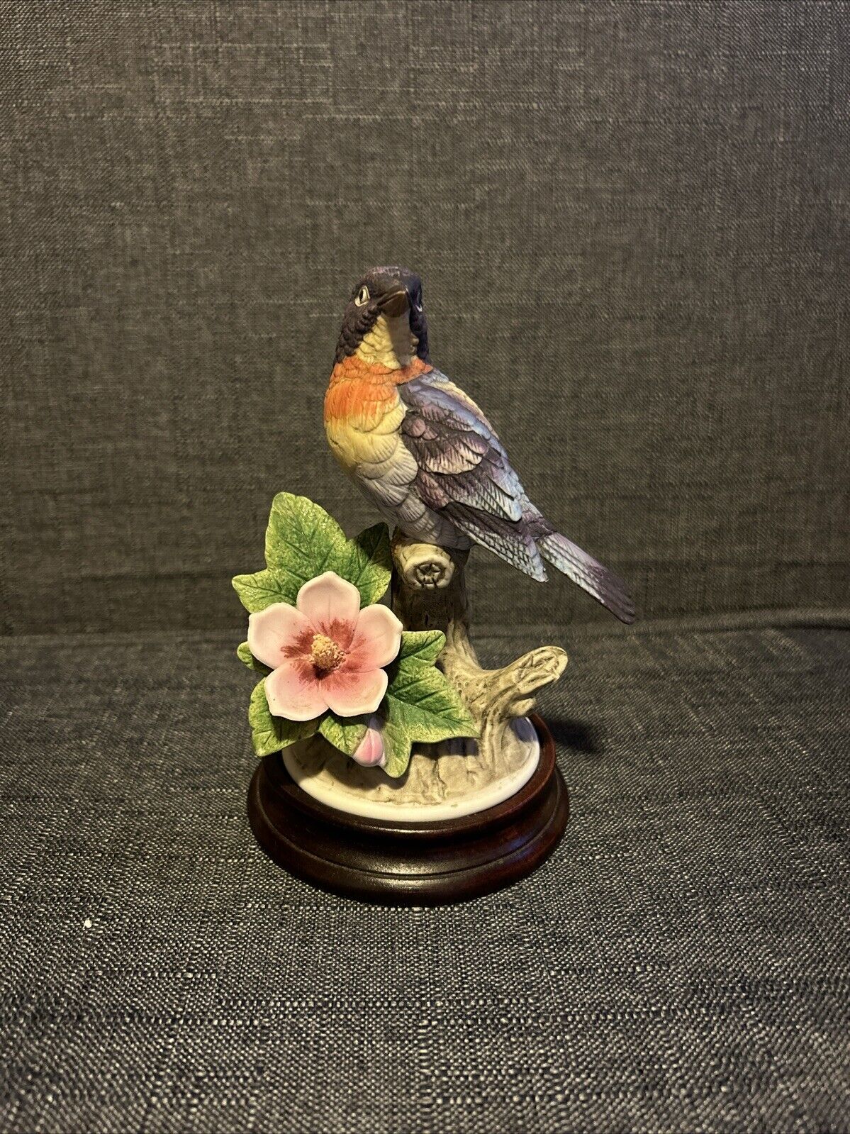 Vintage Andrea By Sadek PARULA WARBLER  BIRD Porcelain Figurine #8627 W/ BASE