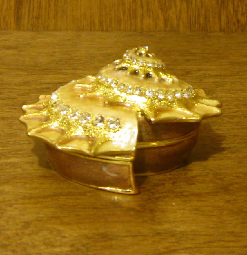 Jeweled Kubla Crafts Trinket Box #KC4176 NAUTILUS SHELL, NEW from Retail Store