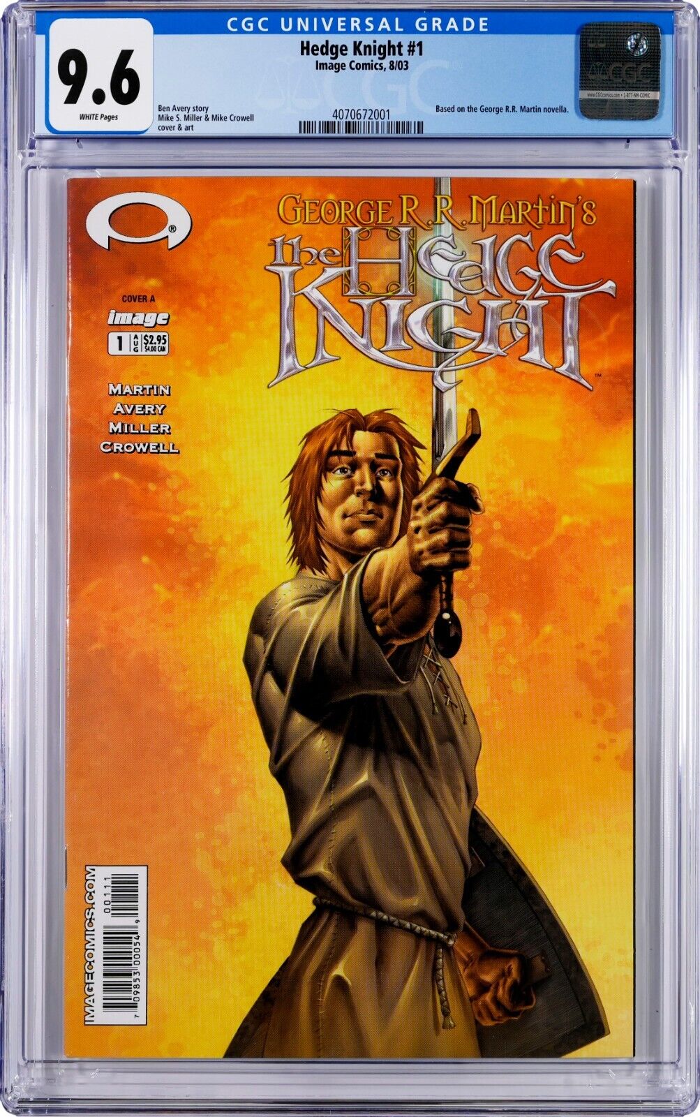 Hedge Knight #1 CGC 9.6 (Aug 2003 Image) Based George R.R. Martin Novel, Cover A