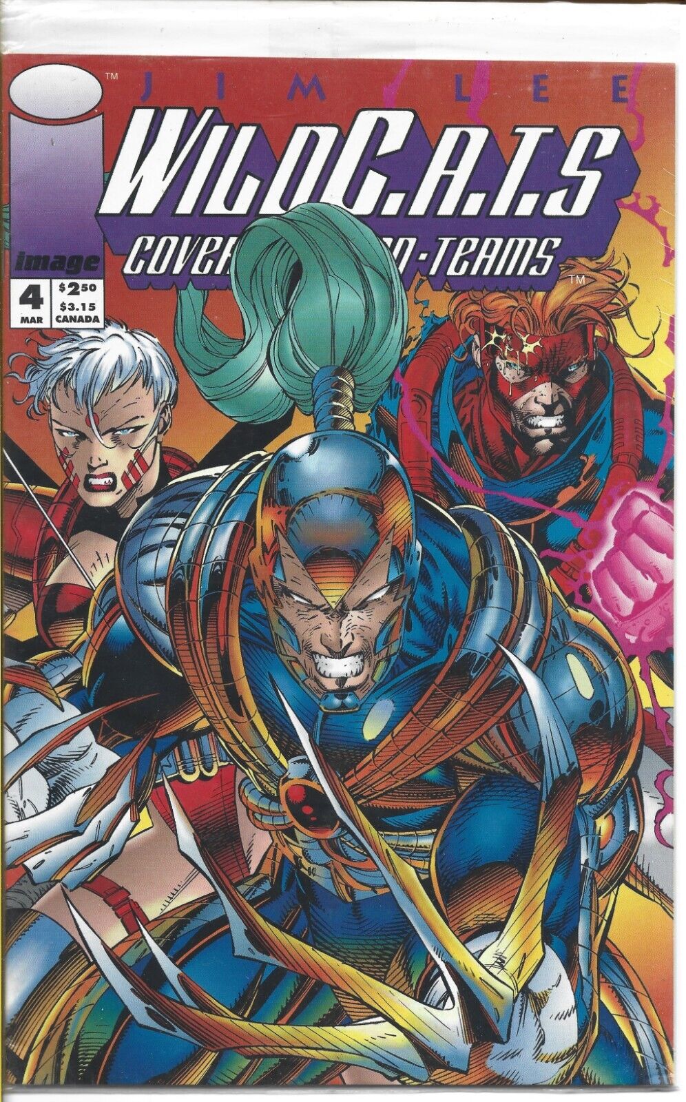 WILDC.A.T.S: COVERT ACTION TEAM #4 NEW SEALED POLYBAG W/CARD IMAGE 1993 B & B