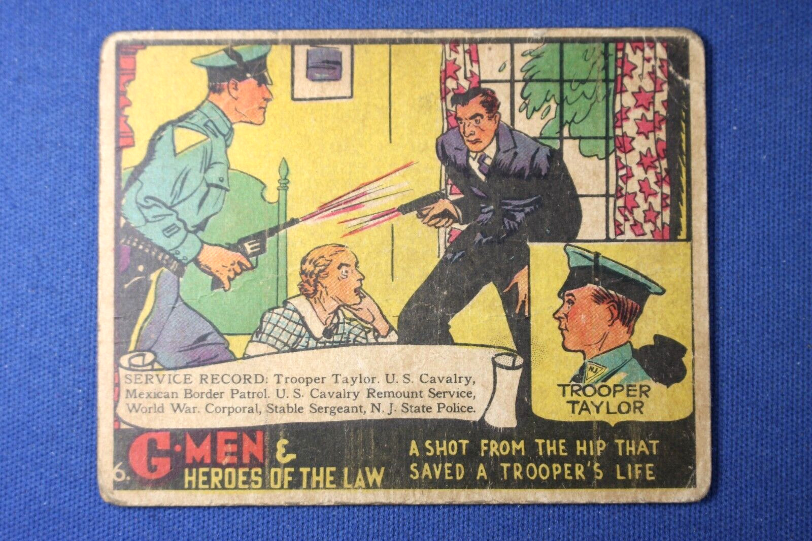 1936 Gum G-Men & Heroes of The Law - #6A Shot from the Hip... - Poor