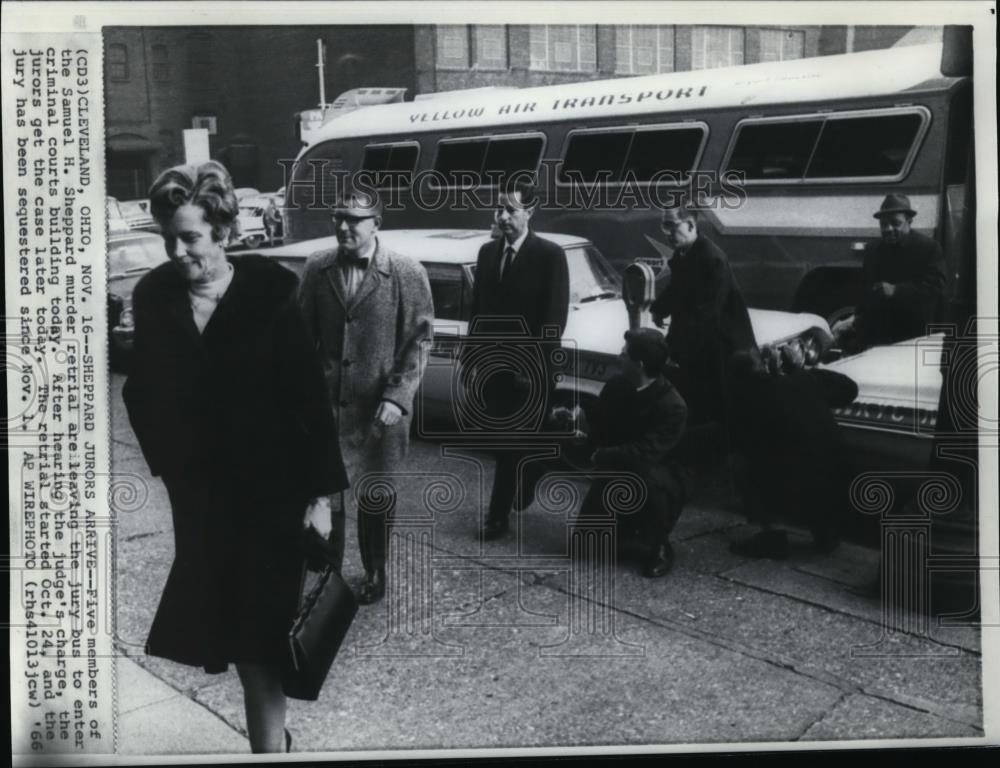 1966 Press Photo Five Members of Samuel H. Sheppard Murder Retrial Arrive