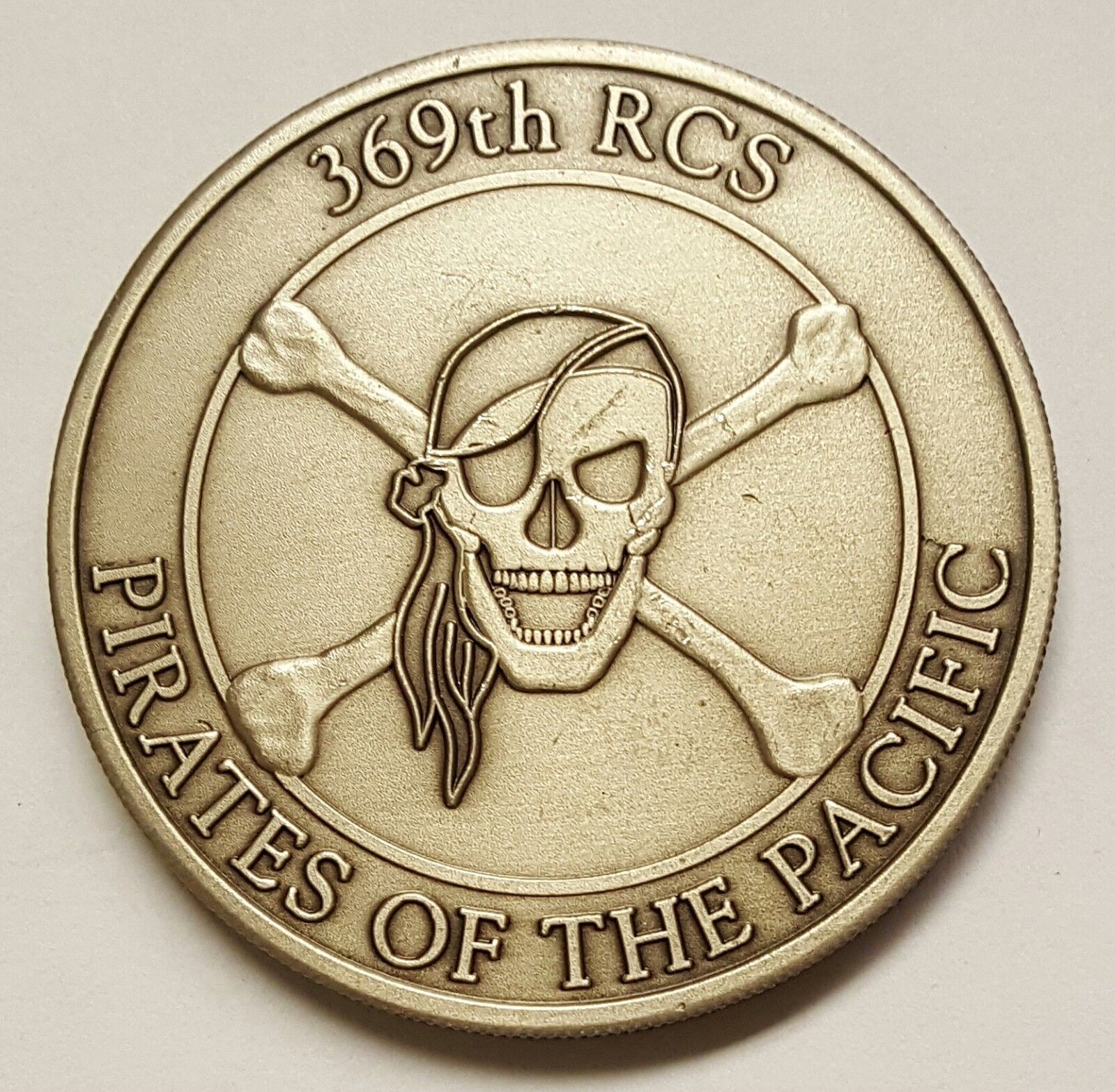 Air Force 369th RCS Pirates Of The Pacific Commanders Coin 1.75\