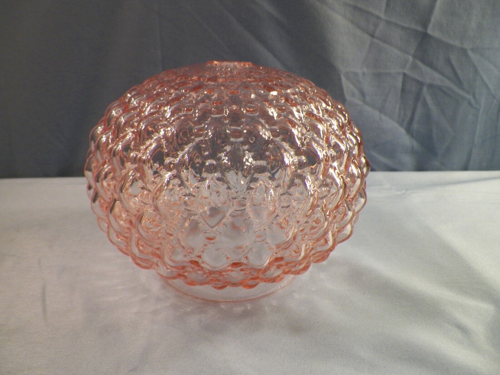 Brooke Crescent Pink Glass Quilted Diamond Lamp Font