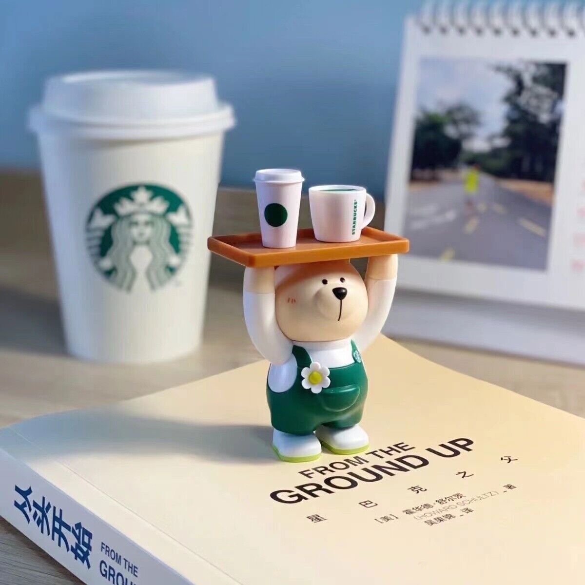 2022 hot Starbucks weightlifting Bear Keychain ornament package Bag Decoration