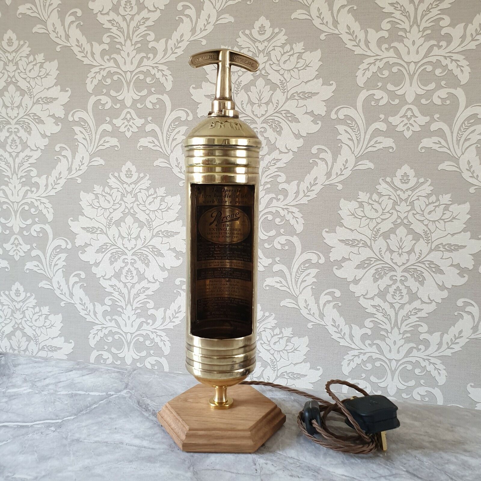 British Rail Vintage Fire Extinguisher table lamp NOW SOLD MORE AVAILABLE 