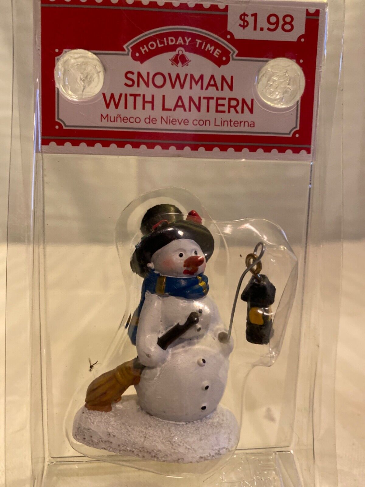 Holiday Time Christmas Village Accessory Snowman with Lantern New in Package