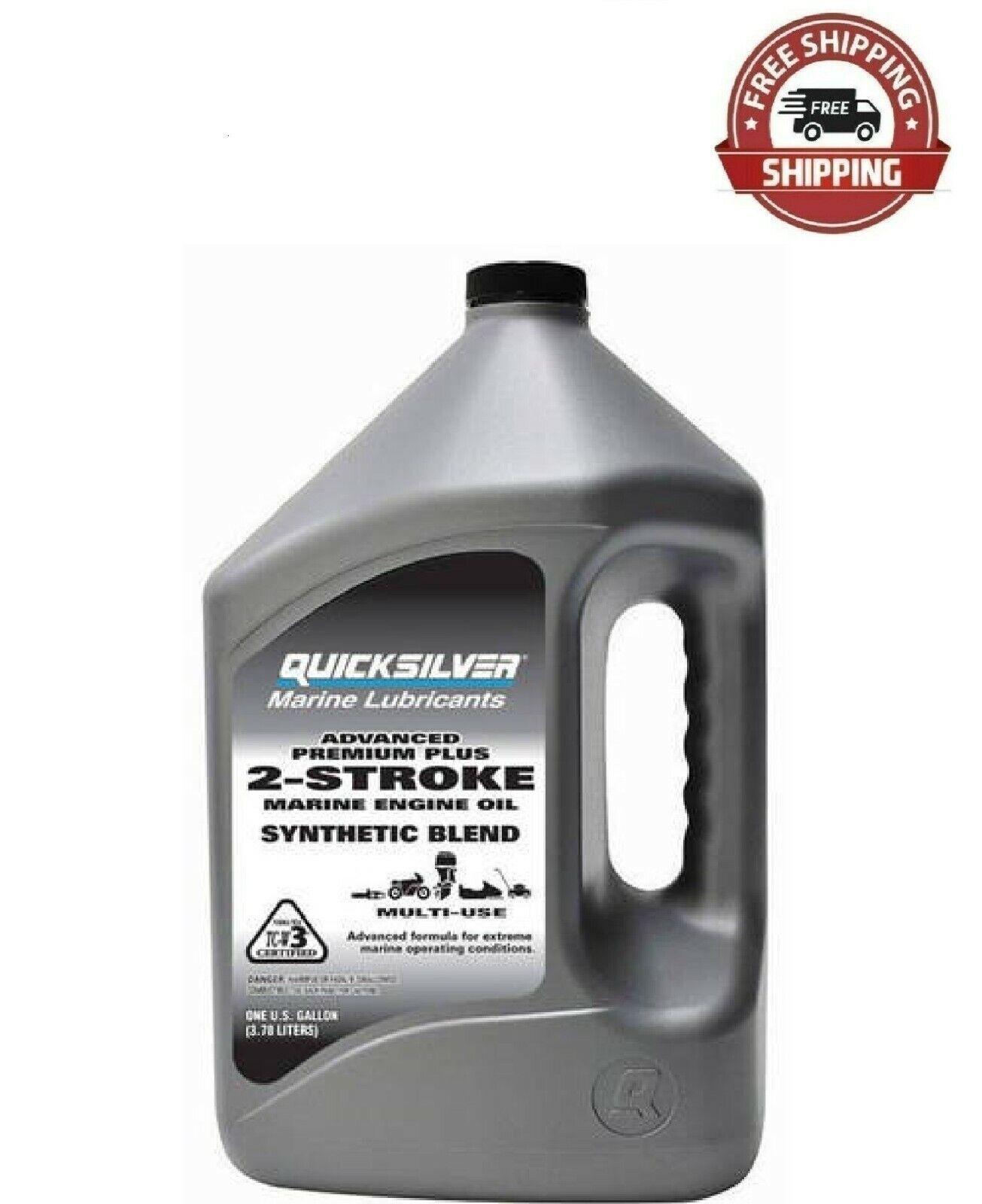 Quicksilver Premium plus 2-Stroke Synthetic Blend Marine Oil - 1 Gallon, New;