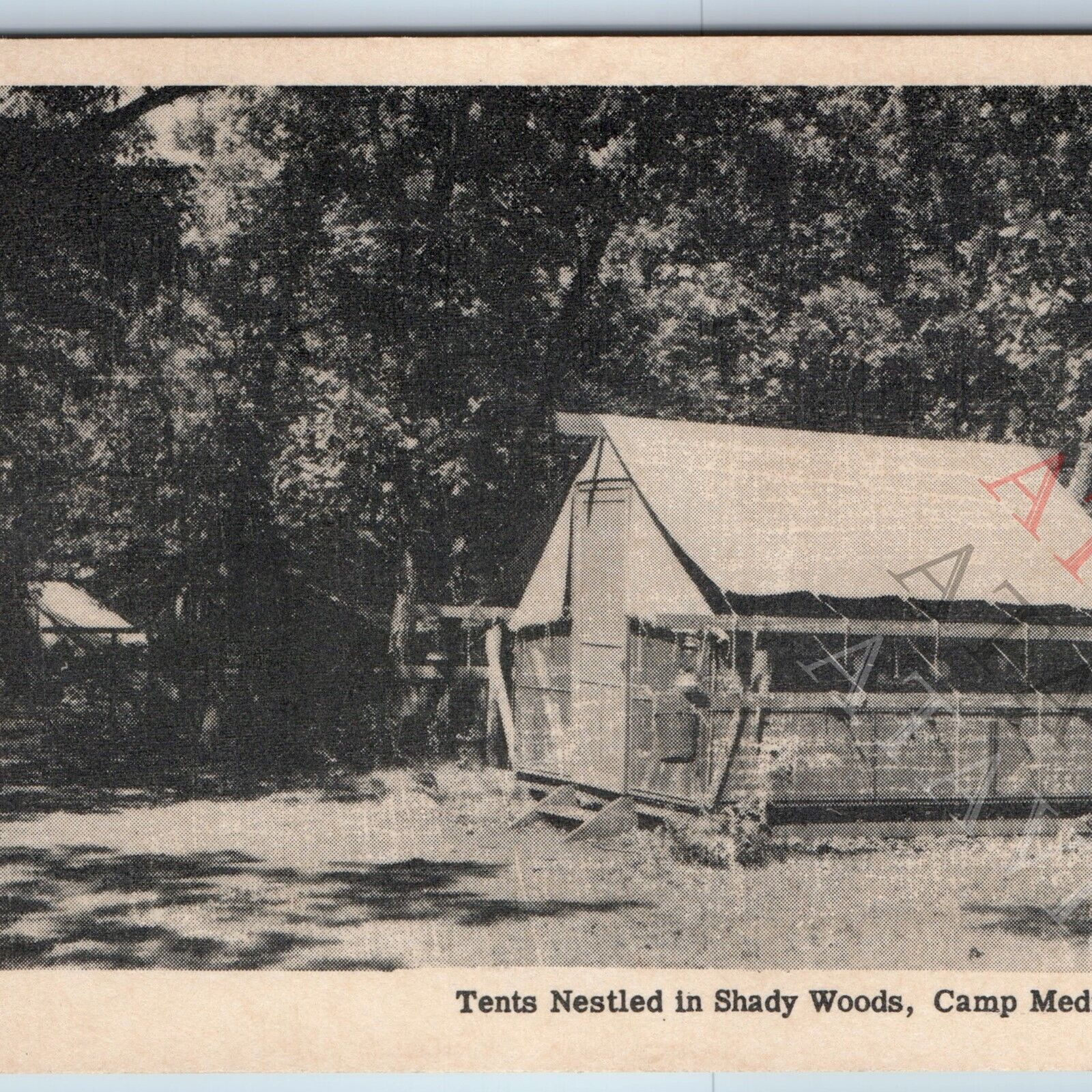 c1940s Stillman Valley IL Girl Scout Camp Medill McCormick Cabin Tent Woods A192