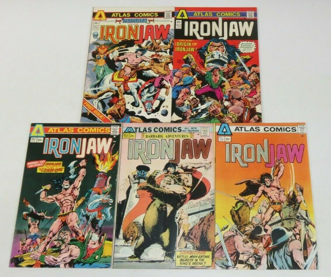 Ironjaw #1-4 VG/FN complete series + barbarians one-shot - atlas comics bronze 2