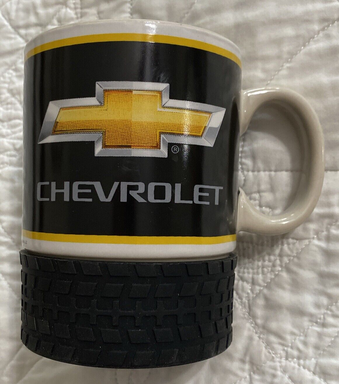 Chevrolet 16oz Coffee Mug W/Rubber Tire Coaster Official Licensed Product