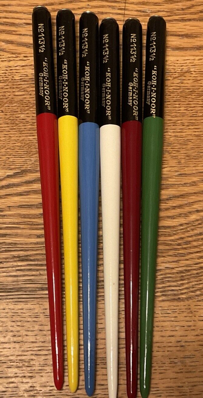 NOS 6 VINTAGE KOH-I-NOOR Drawing DRAFTING Tools Pencils Pen Penholders 113 1/2