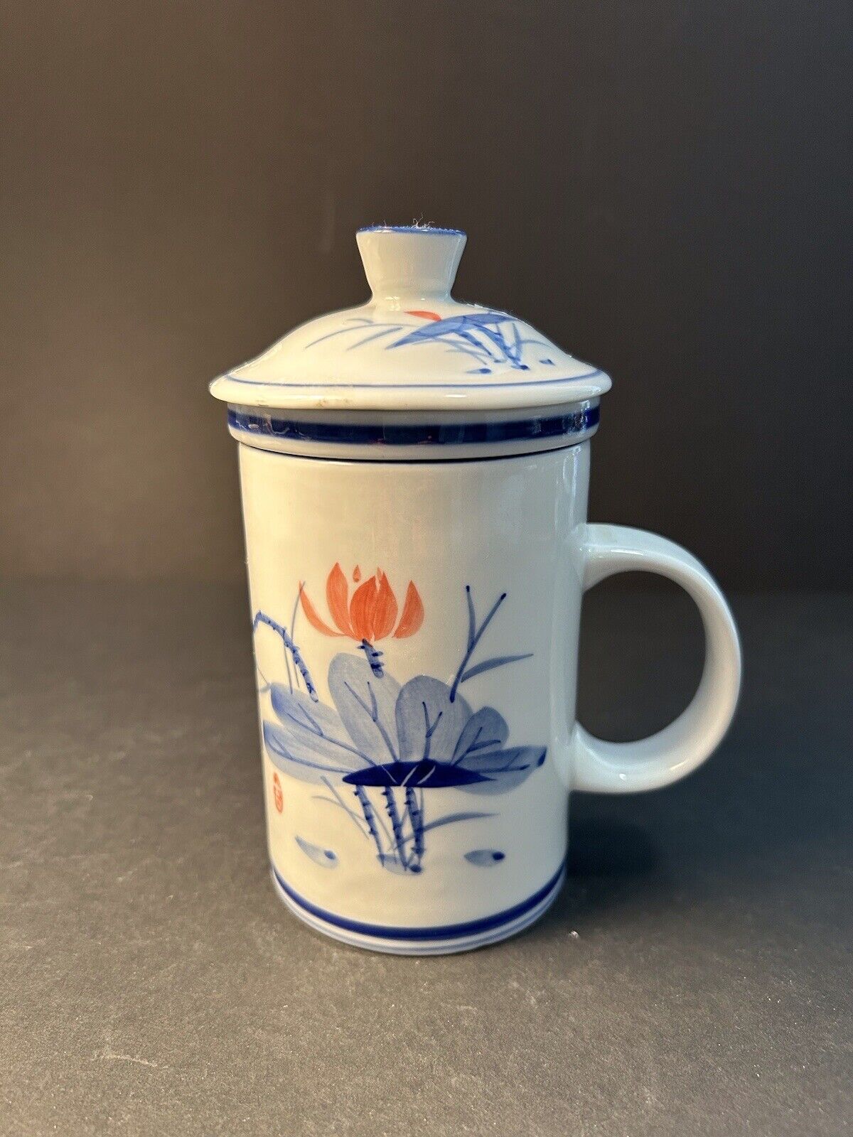 Tea Mug Set  Loose Leaf Tea Infuser Strainer Lid Asian Floral World Market