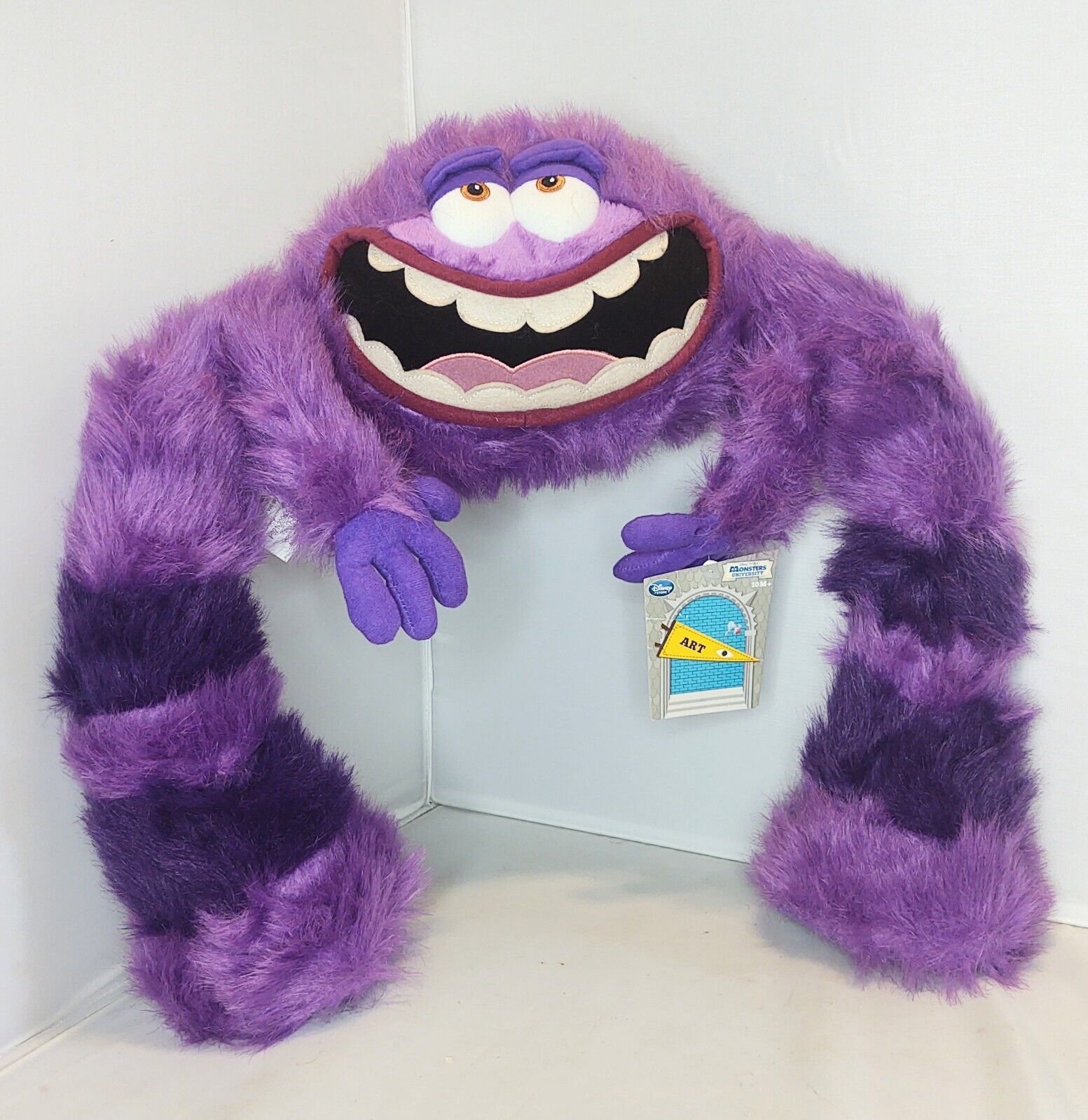 Disney Pixar Monsters Inc University Art Purple Monster Plush Halloween Decor