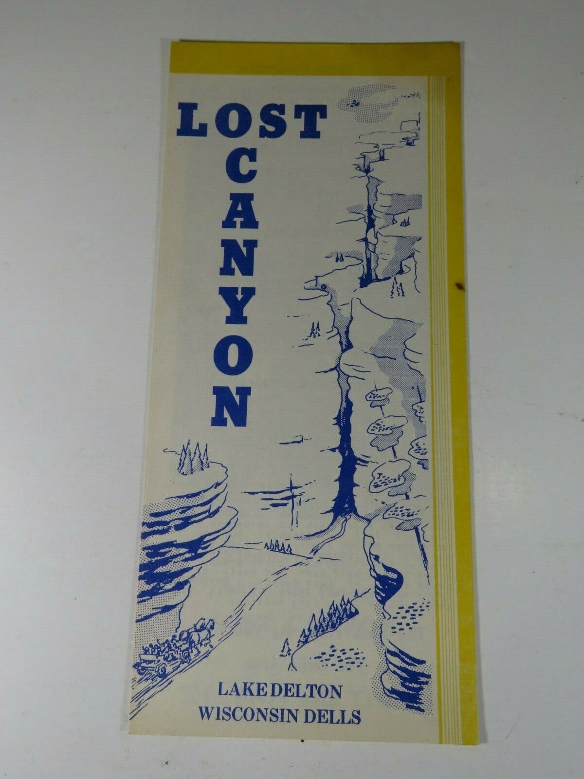 Vintage Lost Canyon Wisconsin Dells Travel Brochure 1950s W/ Price List B5266