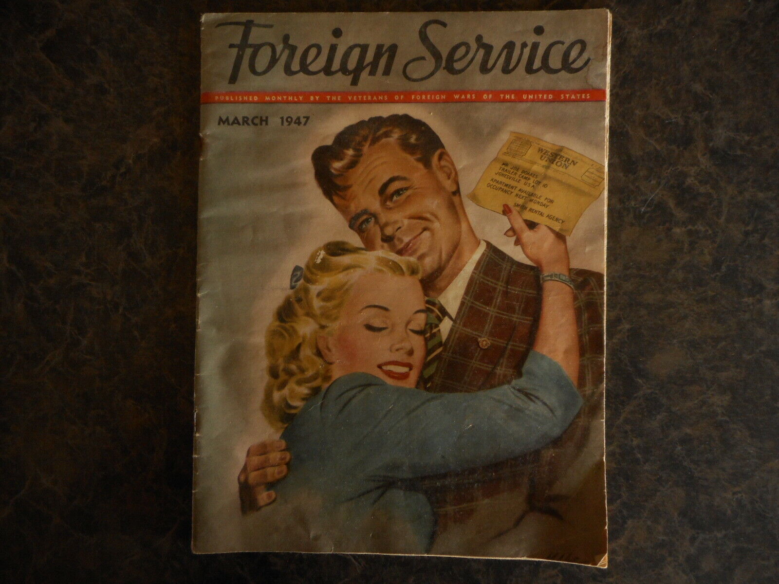 1947 Foreign Service Magazine Veterans of Foreign Wars Vintage Ads Beer Soldier