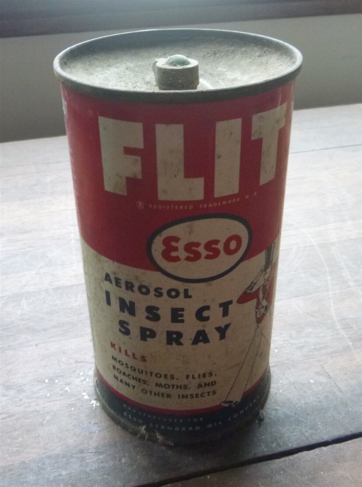 Vintage ESSO Standard Oil ~ FLIT Aerosol Inspect Spray  (Full can / Tin )