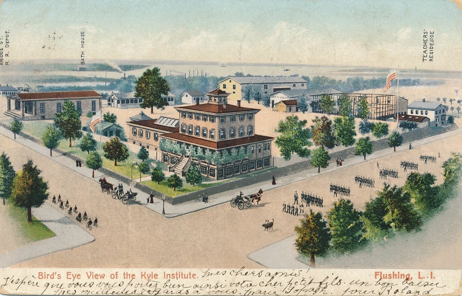 FLUSHING QUEENS NY - The Kyle Institute Birdseye View - udb - 1907