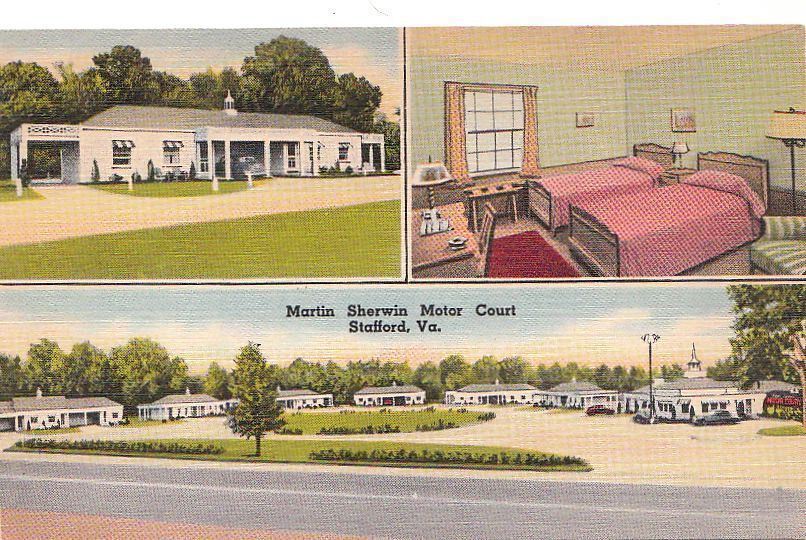  Postcard Martin Sherwin Motor Court Stafford VA