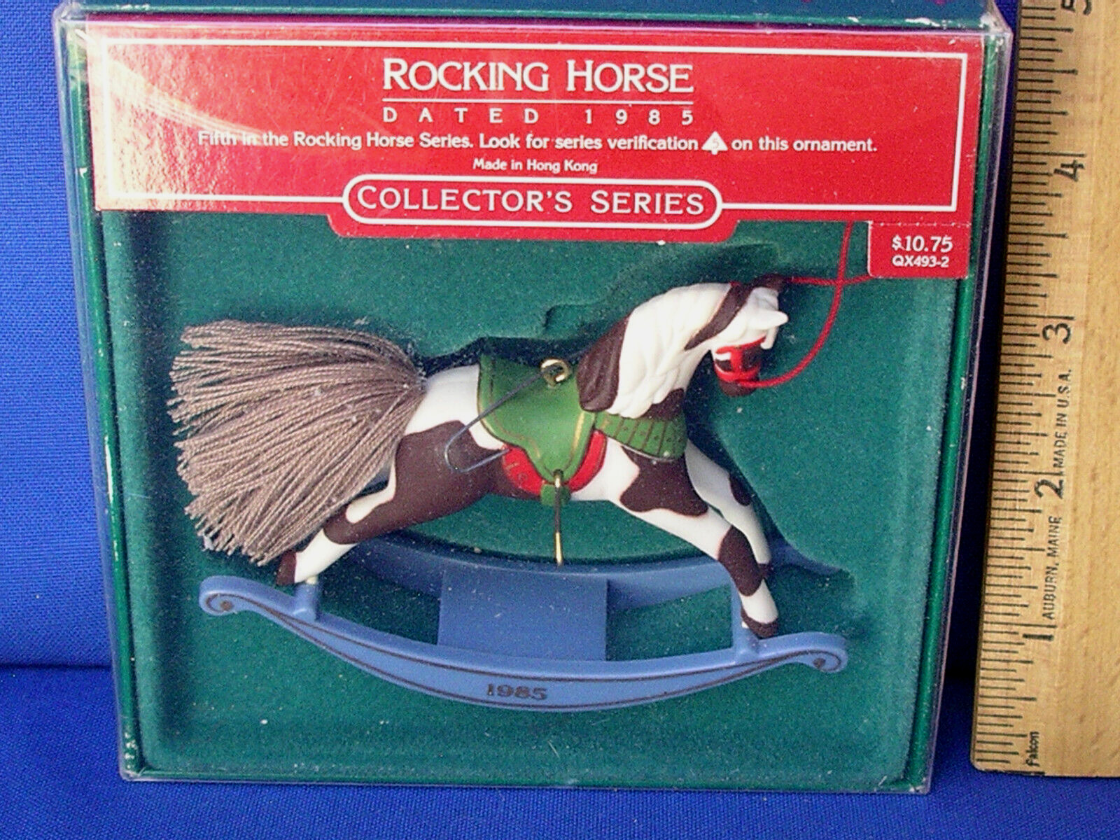 VTG Hallmark Keepsake Ornament Rocking Horse BOX Fifth 5th in Series 1985