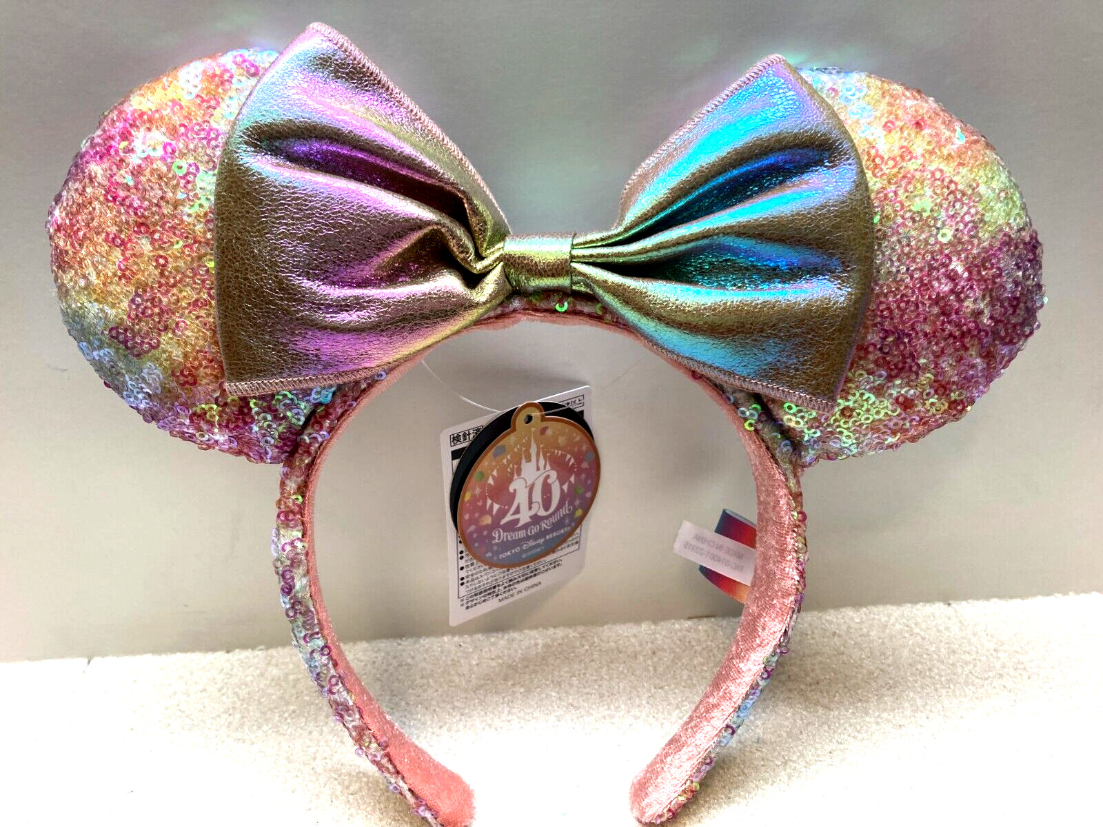 Tokyo Disney  Minnie ears 40th Anniversary Dream Go Round Headband Hat  Park