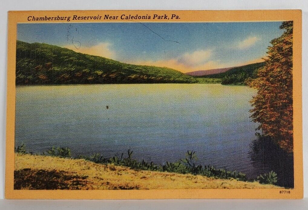 Chambersburg PA Reservoir Near Caledonia Park Pennsylvania Postcard T1