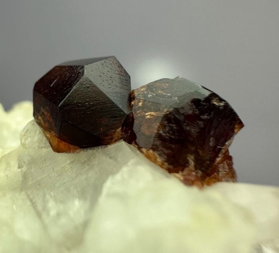 194 Ct Spessartine Very Beautiful Top Red Garnet Crystal On Matrix From Pakistan
