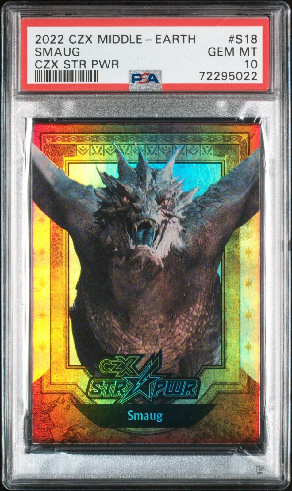 PSA 10 Gem Mint Smaug #S18 Red CZX Middle Earthch Cryptozoic