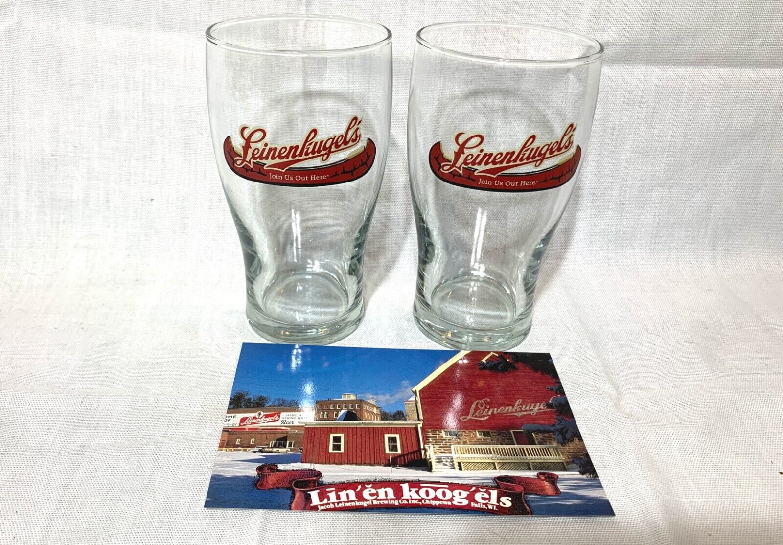 2 Leinenkugel\'s Beer Canoe Glasses \