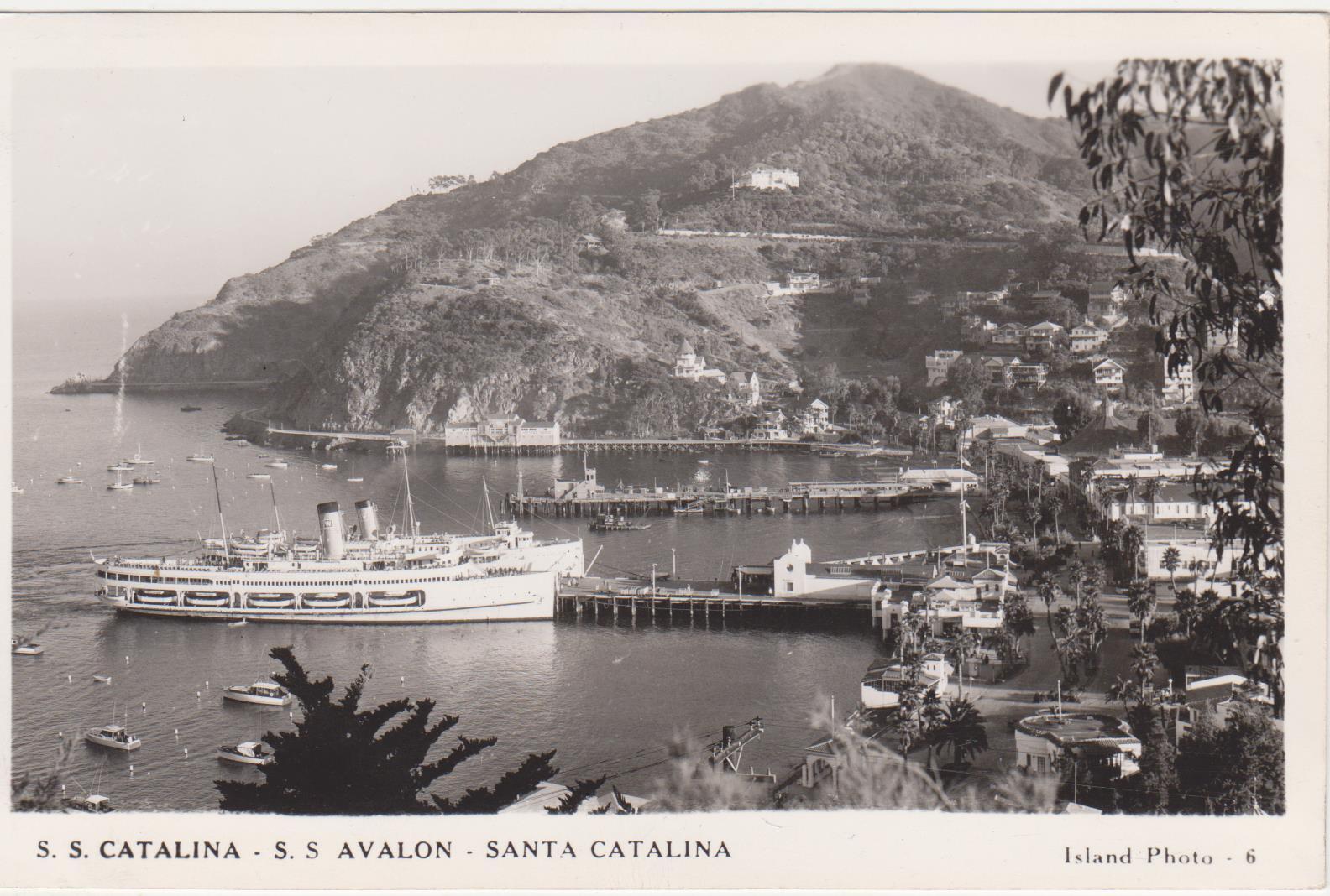 RPPC,Catalina,CA.Avalon Harbor,S.S.Catalina & S.S.Avalon,Island Photo,c.1945-50s