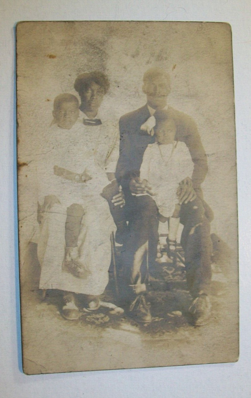 1910s RPPC postcard African American family Cumberland Maryland MD studio