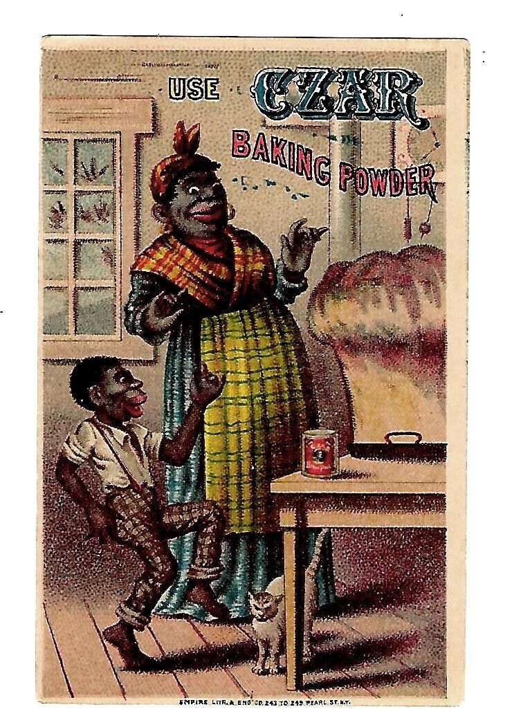 c1880's Trade Card Steele & Emery, Czar Baking Powder, New Haven Conn.