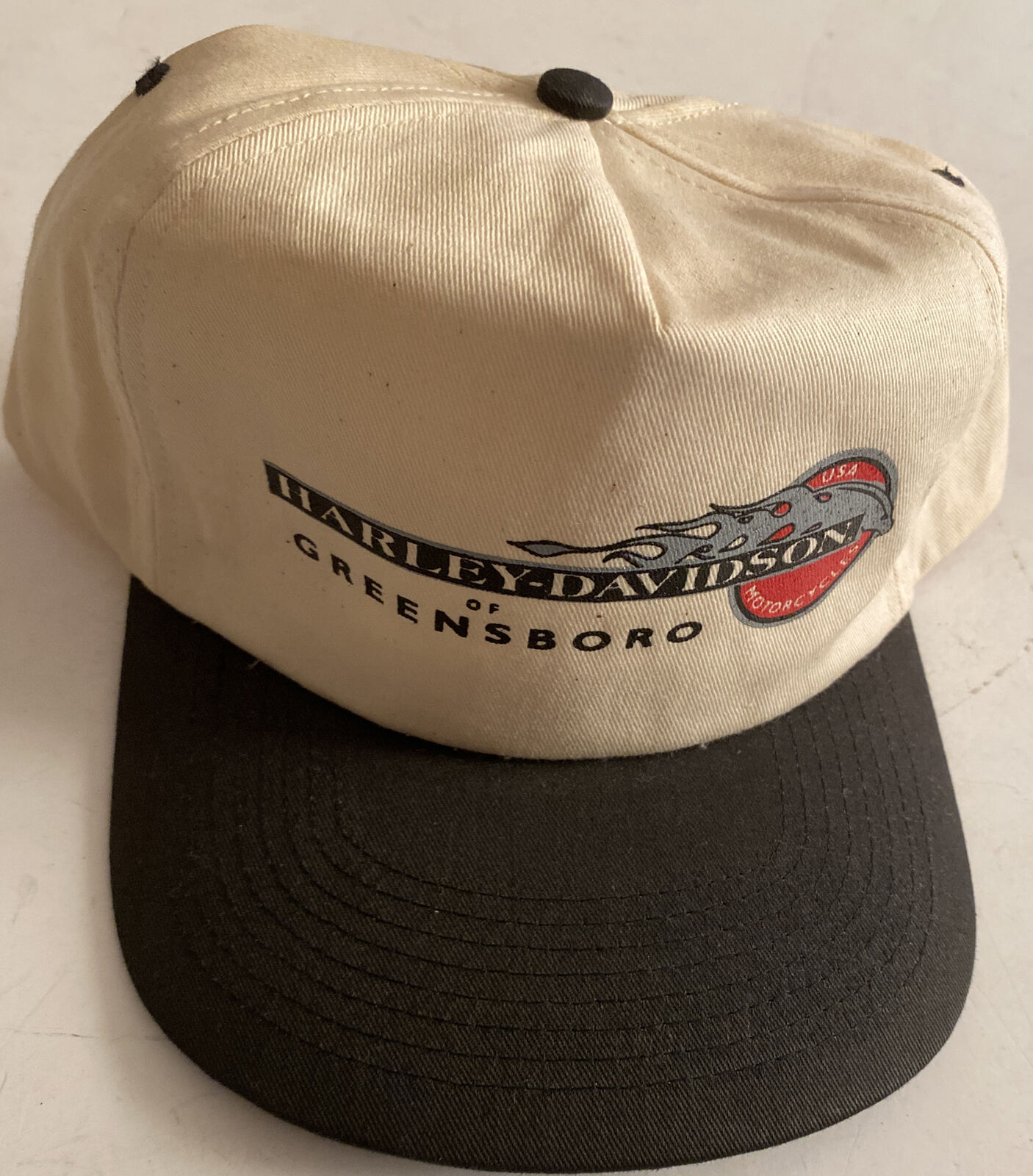 Vintage Harley Davidson Of Greensboro Nc Snap Back Cap