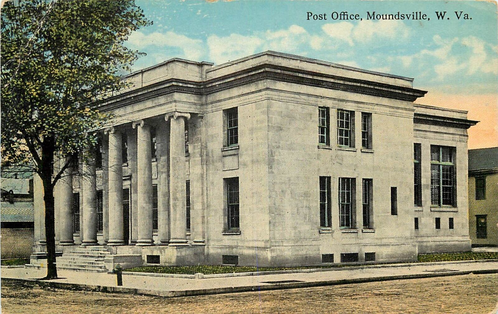 c1910 Postcard; Post Office, Moundsville WV Marshall County Posted