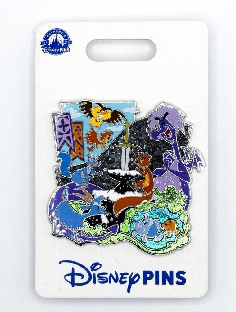 2021 Disney Parks Pin Sword In The Stone Madame Mim Merlin Archimedes Cluster OE