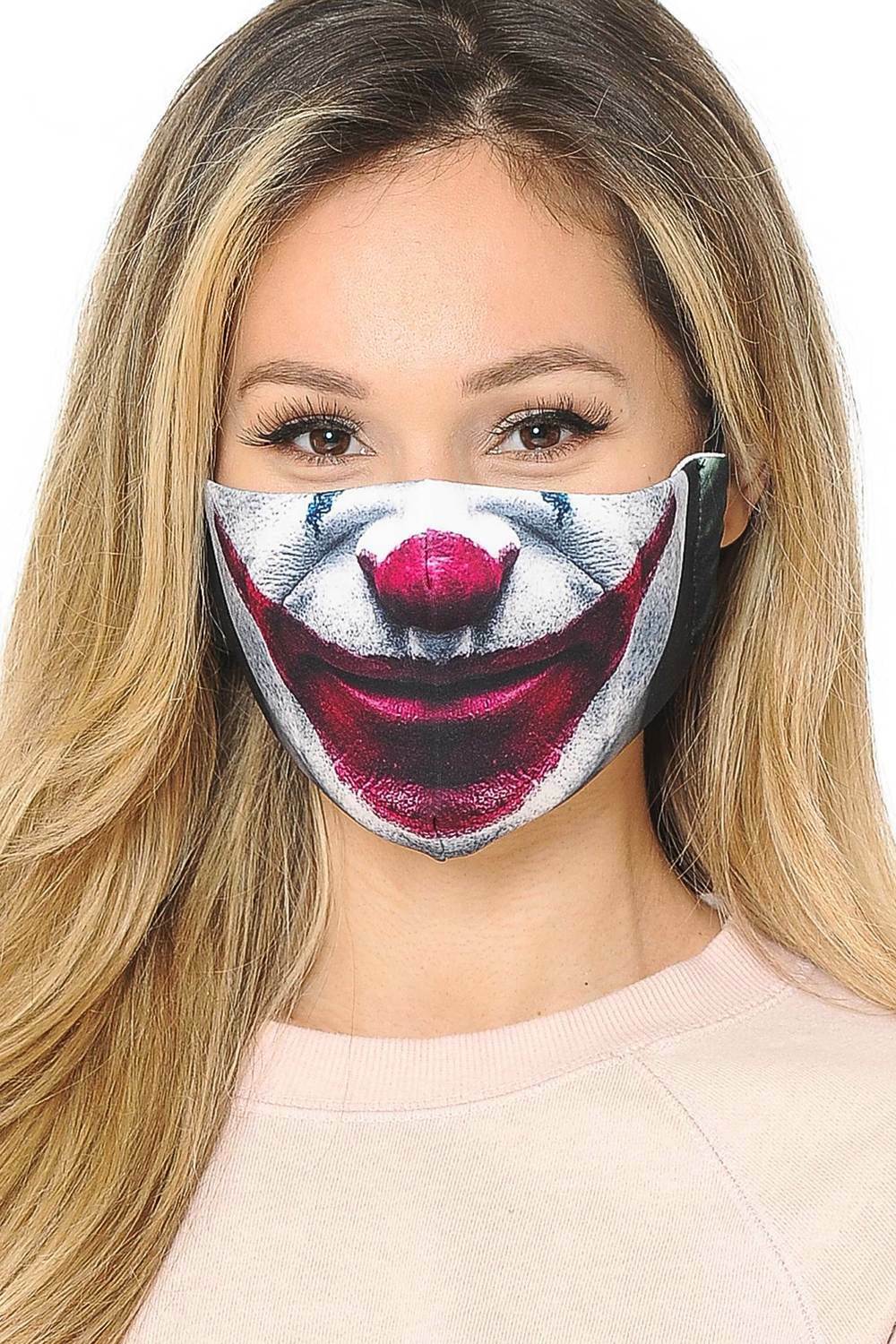 Joker Style Graphic Print Face Mask PM2.5 Filter Pocket safety NEW EACH