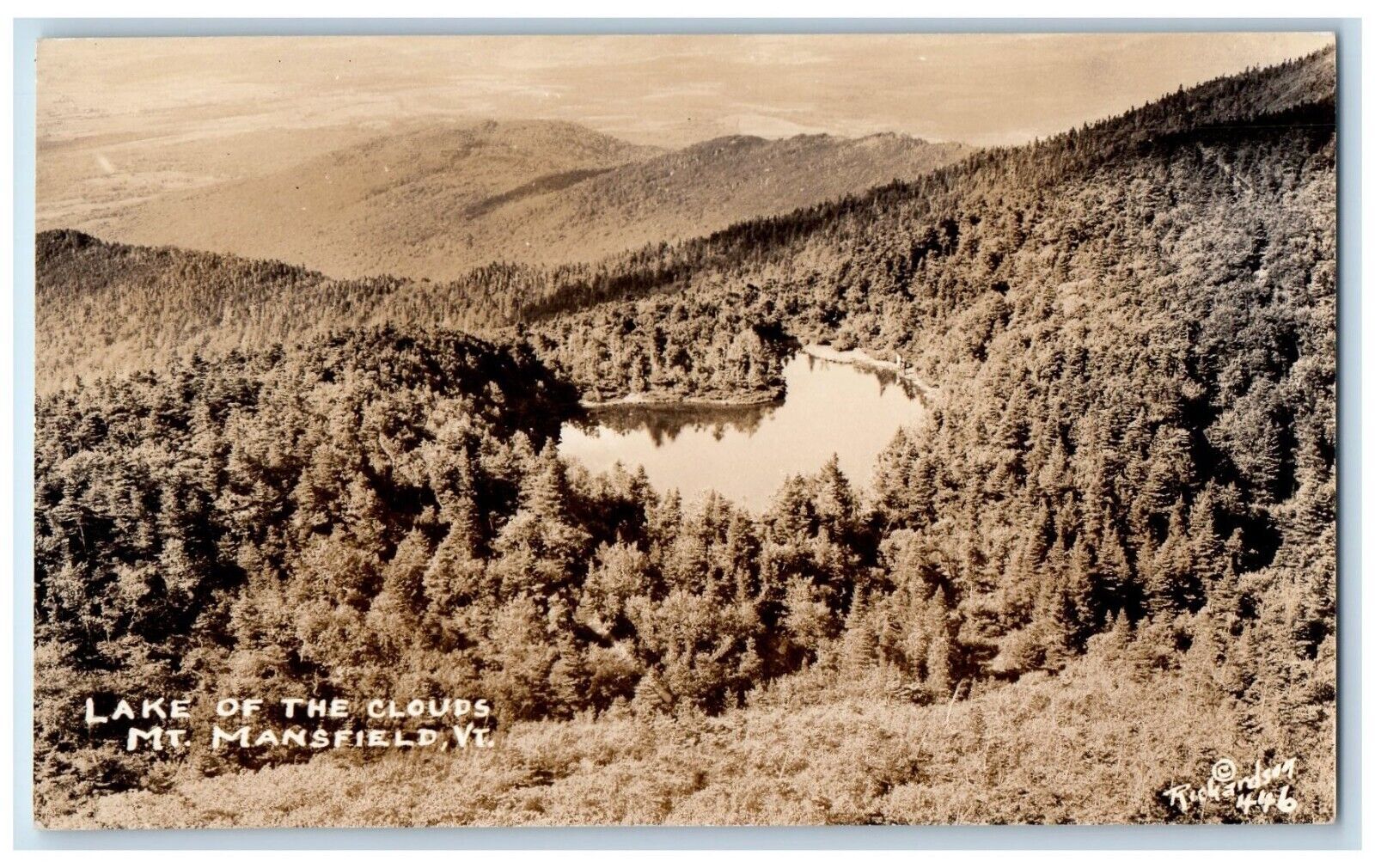 c1910\'s Lake Of The Clouds Mt. Mansfield VT Richardson RPPC Photo Postcard
