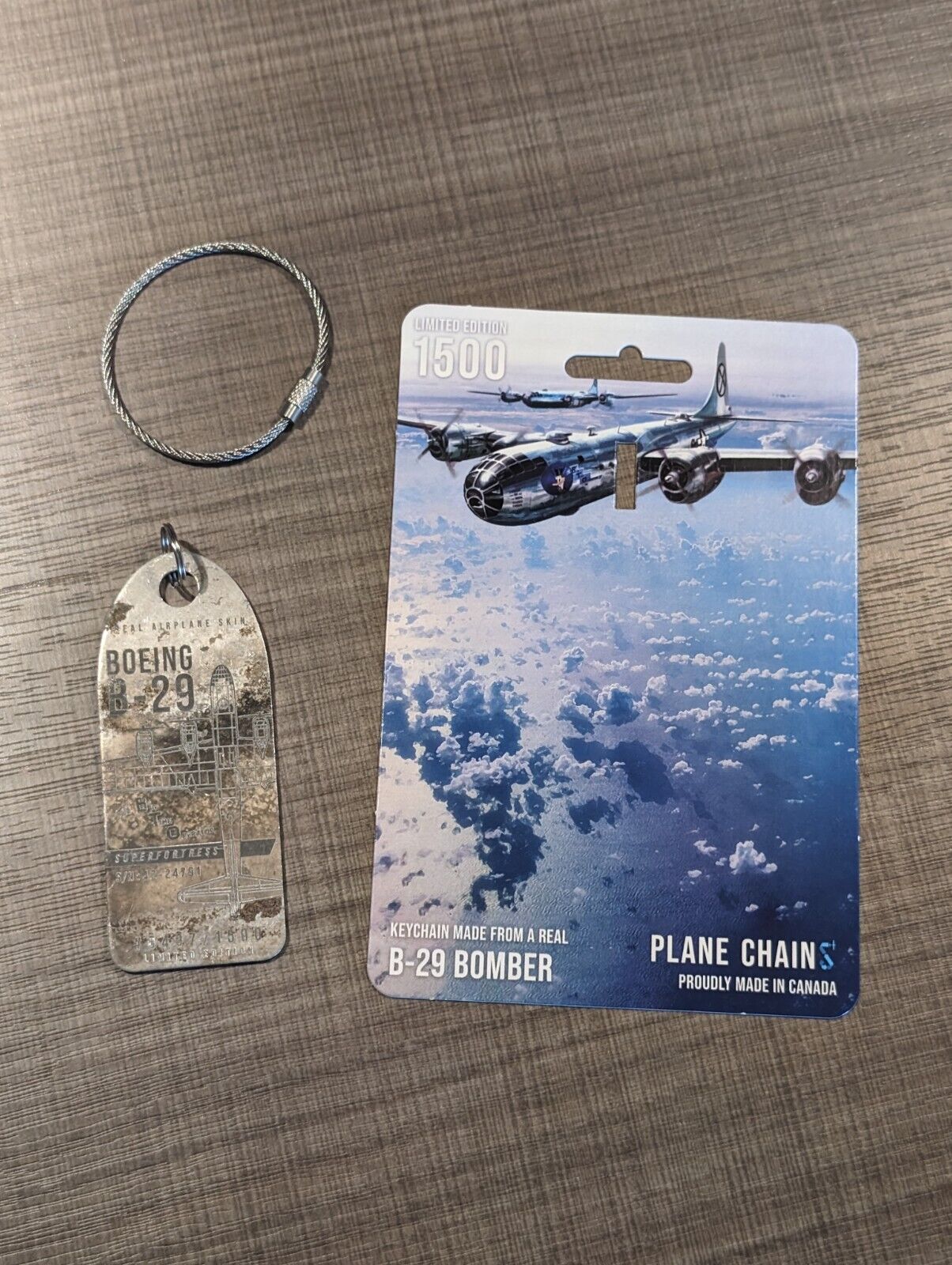 B-29 Keychain - Authentic Metal From A B-29 Superfortress