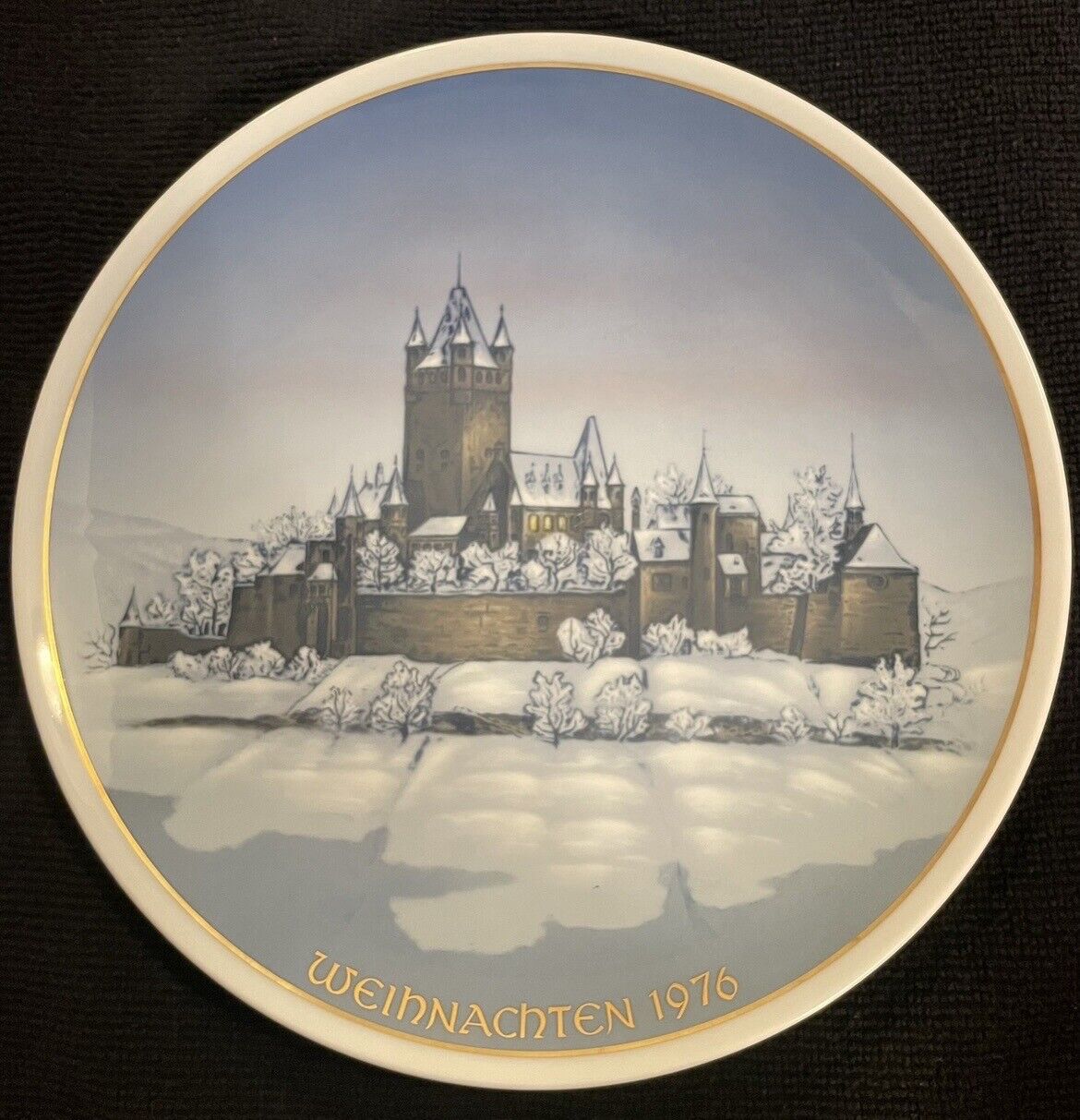 ROSENTHAL 1976 Christmas Weihnachten Plate: Castle Cochem