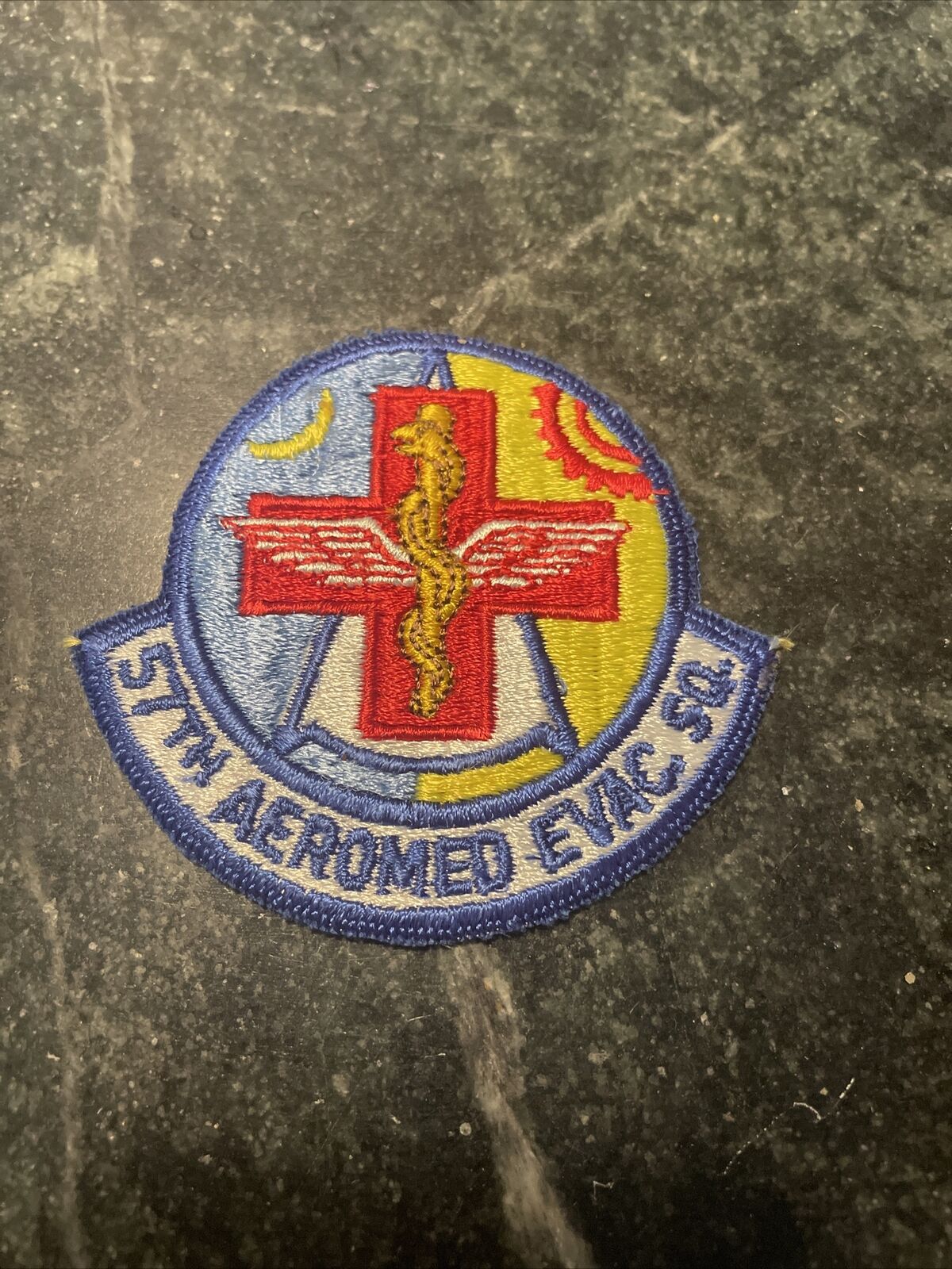 Rare Vtg 70s 57th Aeromedical Evac Squadron Patch 3” USAF AFB Aeromed AES