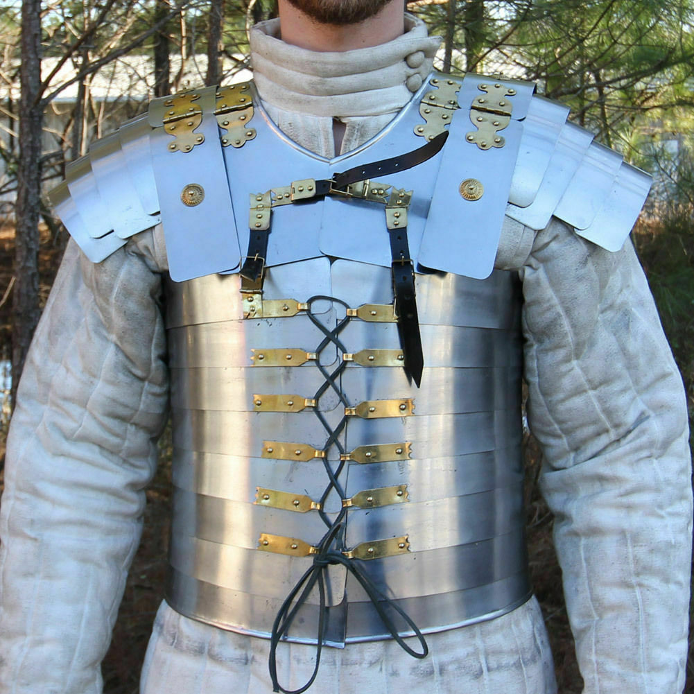 ROMAN Soldier Legionaire LORICA SEGMENTATA Steel Cuirass Breast Plate ARMOR