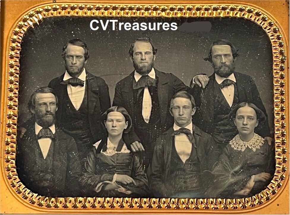 Daguerreotype  RARE 1/2 Half  Plate Pre Civil War Family Sibling Historic Photo