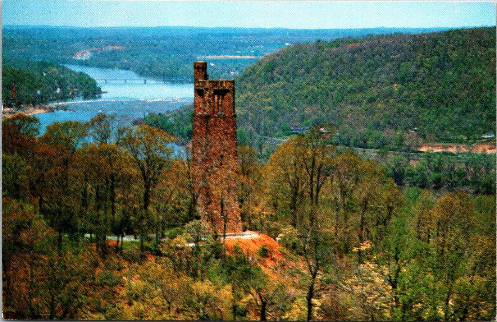 Aerial View Bowman\'s Hill and Tower Bucks County Pennsylvania Vintage Postcard