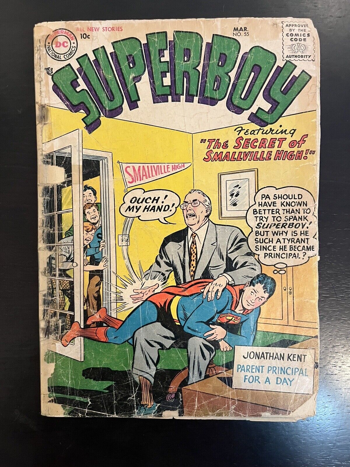 Superboy 55 Low Grade Golden Age Key Spanking Cover. See Description 