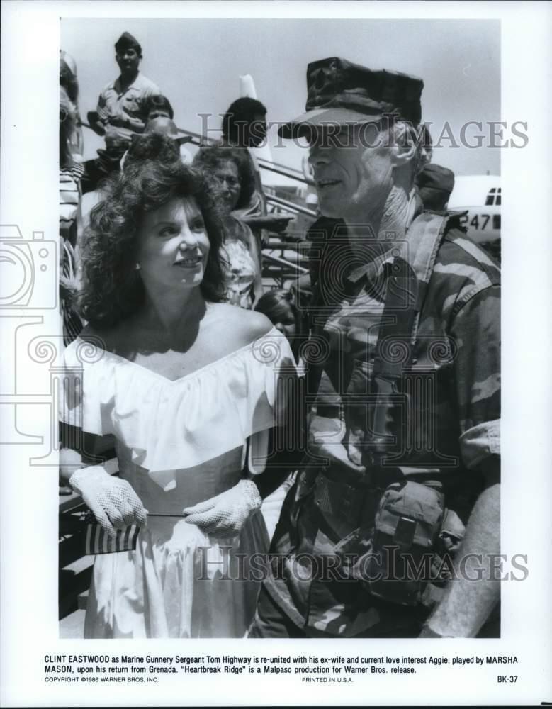 1986 Press Photo Clint Eastwood and Marsha Mason star in \